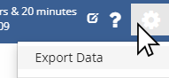 User Guide Export Data Dropdown Selection View
